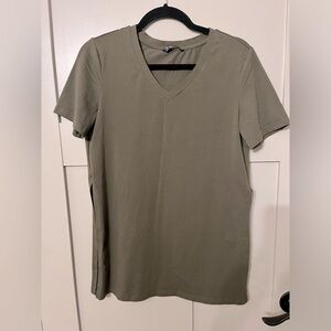 SHEIN army green long top with cut out on the side